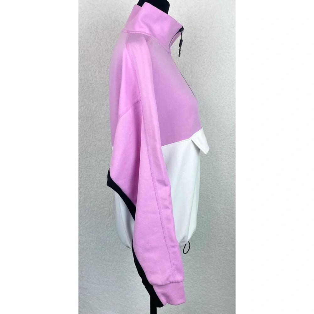 DKNY • Sport Pink/White Colorblock Half-Zip Pullover Sweatshirt, S - Picture 8 of 16